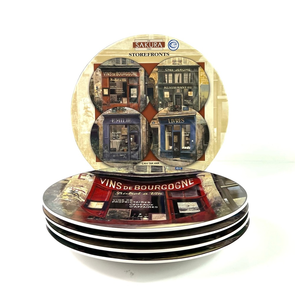The Sakura French Storefront Box Set Plates